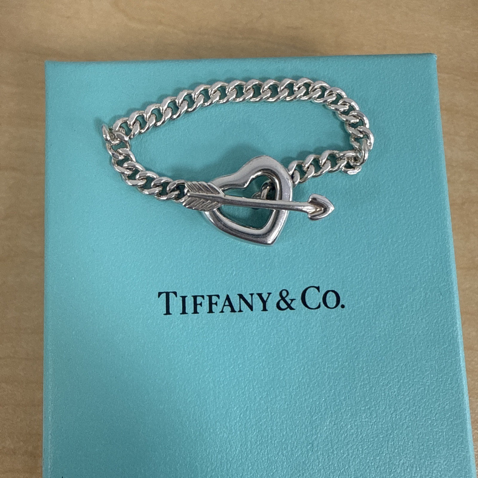 Tiffany & Co. Sterling 1994 Silver Heart & Arrow Bag Charm Accessory 11.5 Gram