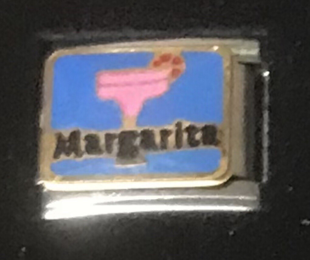 Margarita Drink Wholesale Italian Charm Enamel Link 9MM K54S2