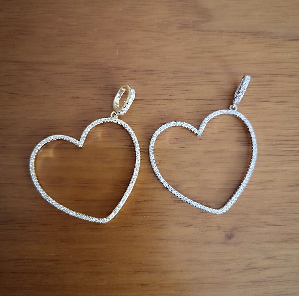 Heart Shape Simulated Diamond Pendant with Chain in 14K White Yellow Gold Finish