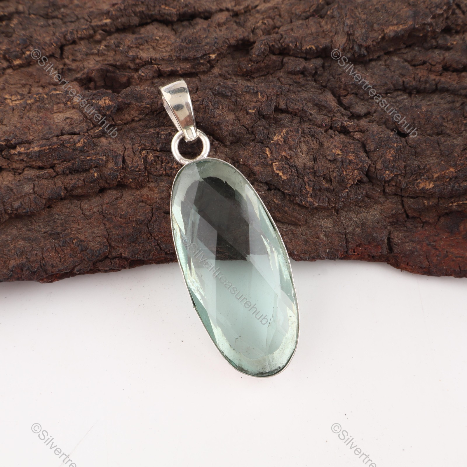 Aquamarine Gemstone 925 Silver Throat Chakra Best Sisters Gift Pendant Jewelry