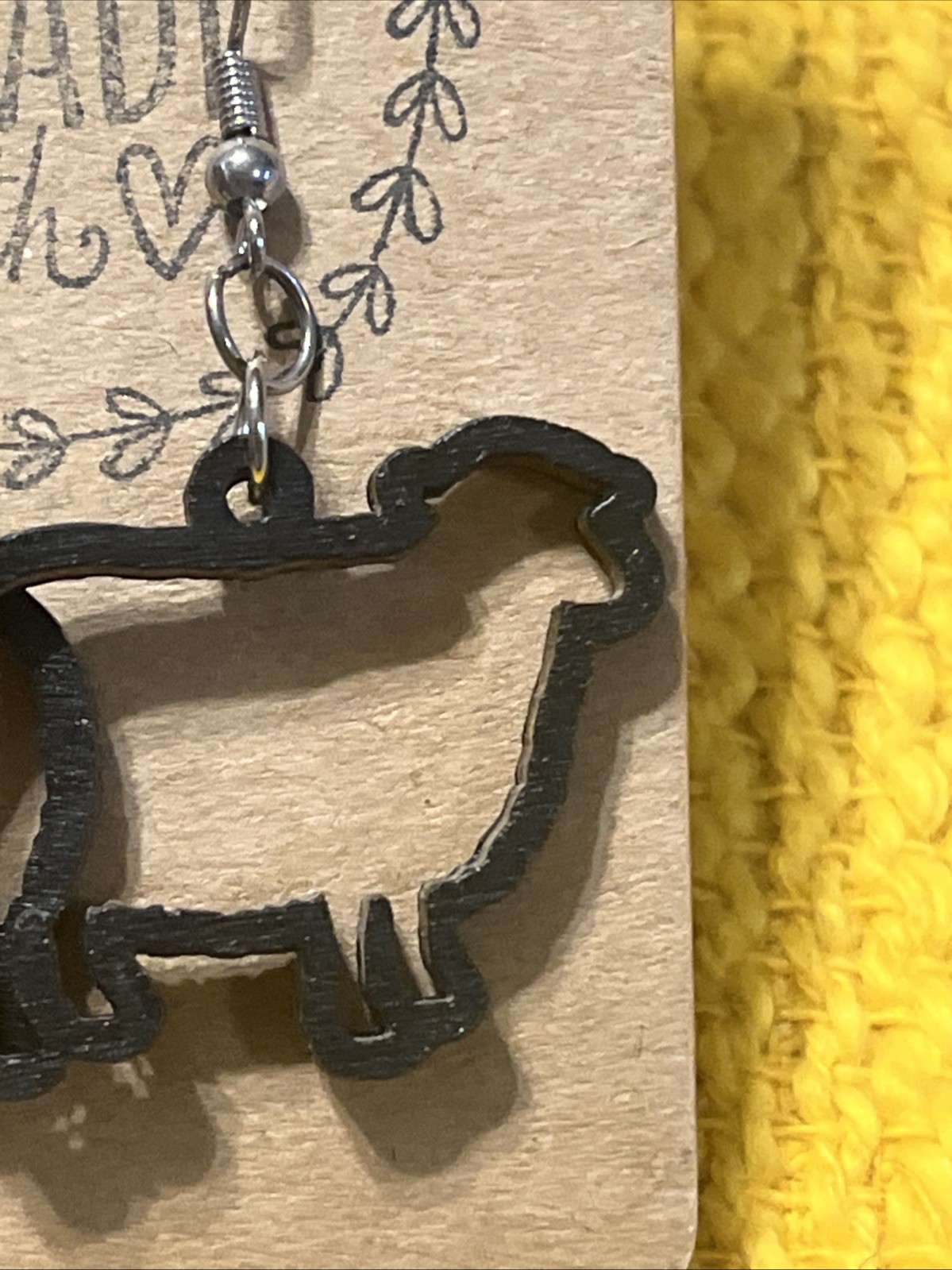 Black Sheep Farm Animal Earrings NEW Bah Bah