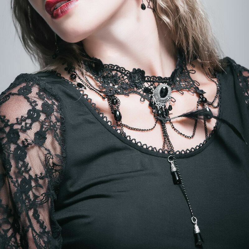 Punk Vintage Lace False Collar Women Accessories Gothic Jewelry Lace Necklaces