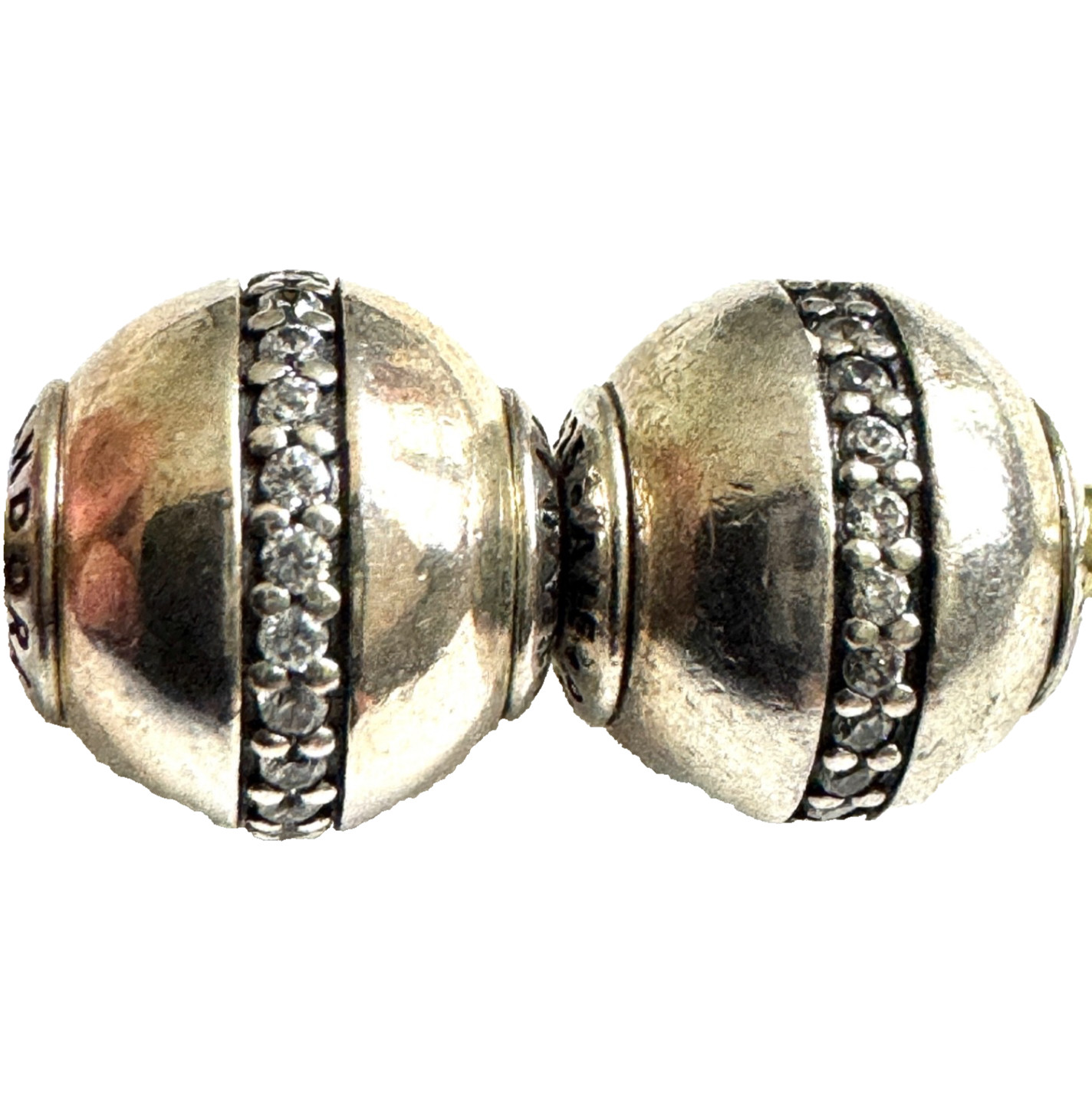 (PAIR) Pandora ESSENCE Collection Sterling Essence Stability Clear CZ 796018CZ