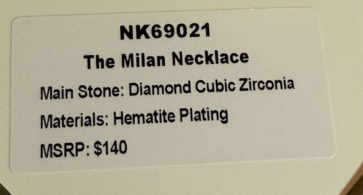 Bomb Party Necklace “The Milan Necklace” Hematite Plating