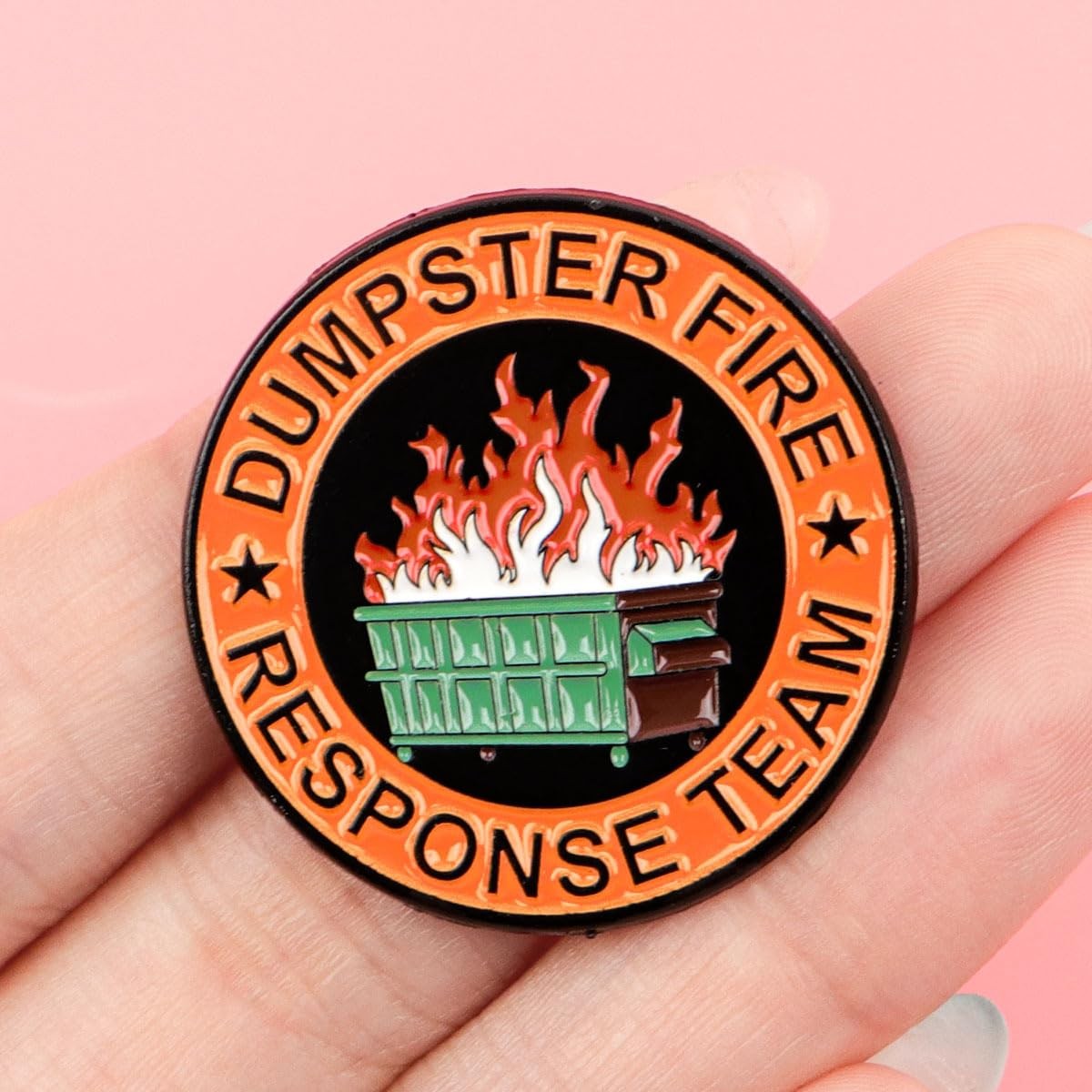 2Pcs/5Pcs Dumpster Fire Enamel Pins Response Team Alloy Badges for Jackets Hi…