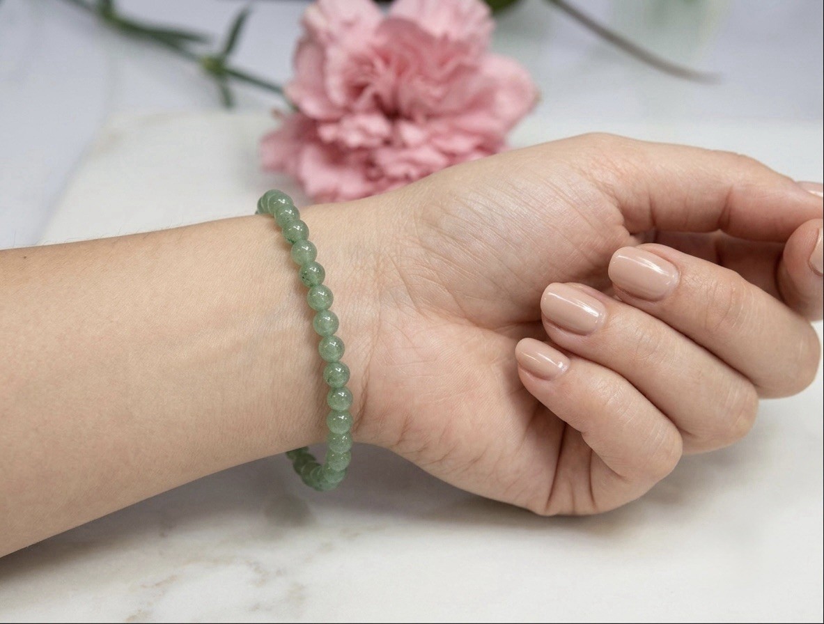 Wholesale Lot 6 Pcs Aventurine 6mm 7.5” Crystal Healing Stretch Bracelet