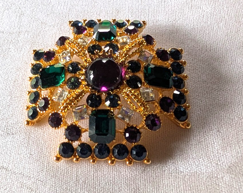 Christopher Radko signed Maltese brooch retired