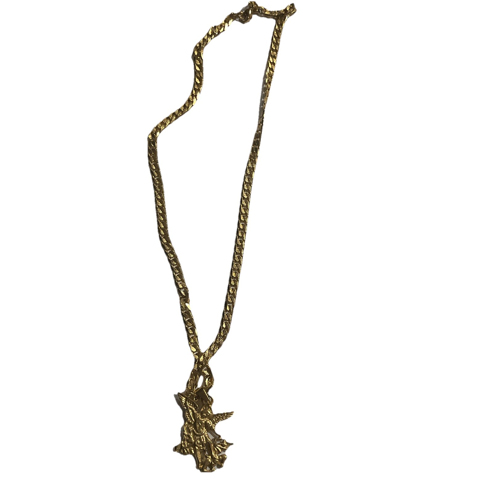 Chain golden – plate 18k stainless steel model cubana designing 24 inch