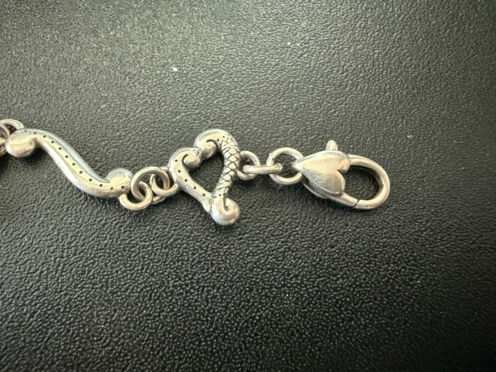 Brighton Silver Tone Heart Design Bracelet Very Good Condition