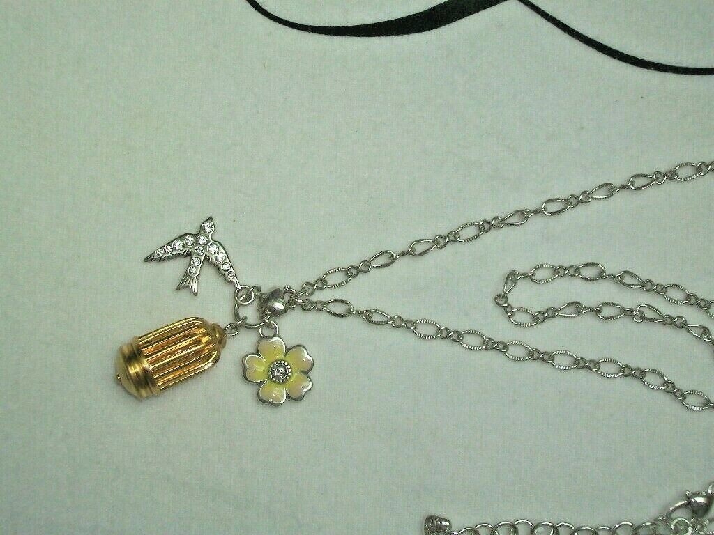 BRIGHTON Balla Necklace 26″ w/ Charms Silver & Gold, BRACELET AVAILABLE NEW