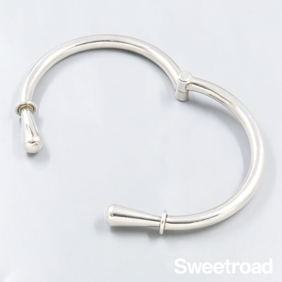 Tiffany & Co. Mexican Hinge Bangle 925 Silver Inner Diameter 19.5cm