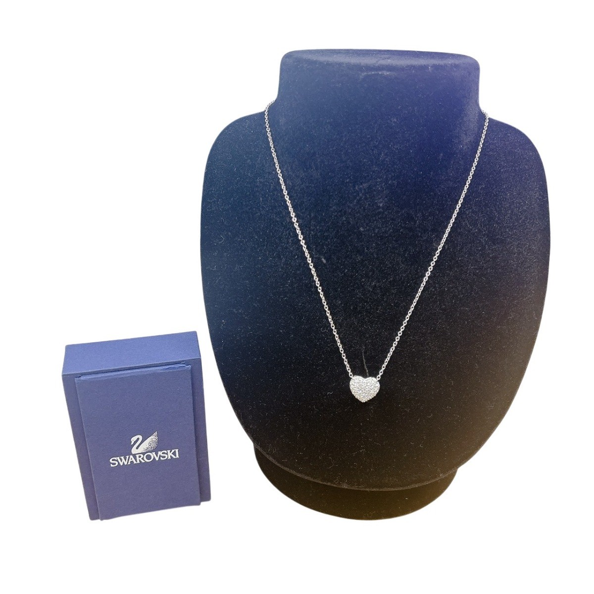 SWAROVSKI Heart-shaped reversible Rhinestone Necklace Not specified Silver Women