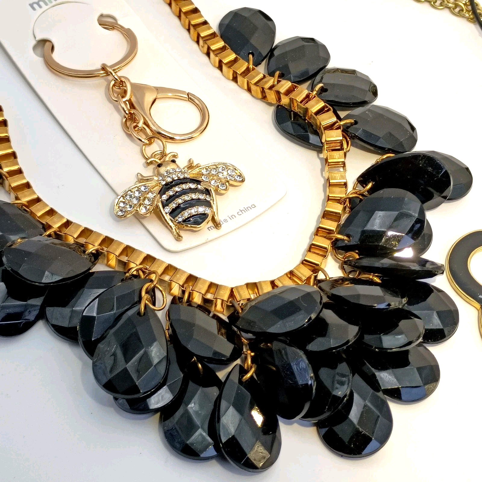 Red Black Statement Jewelry Lot Chunky Bib Necklace Geometric Boho RunwayGlam