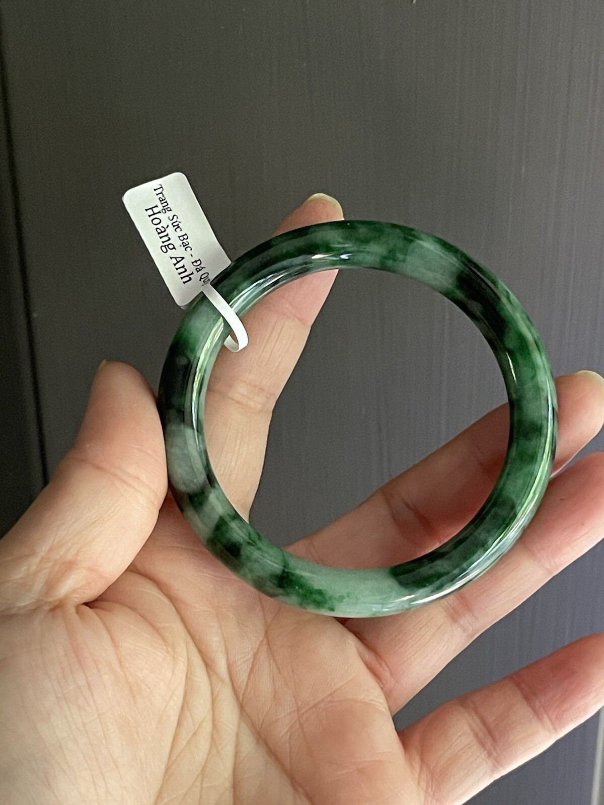 Natural Jade Bracelet Size 53mm Vòng Cẩm Thạch Cẩm Thạch Natural