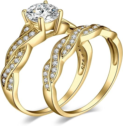 Anillos Sortijas De Oro 14k de Compromiso Matrimonio Boda Para Mujer Tres Tonos