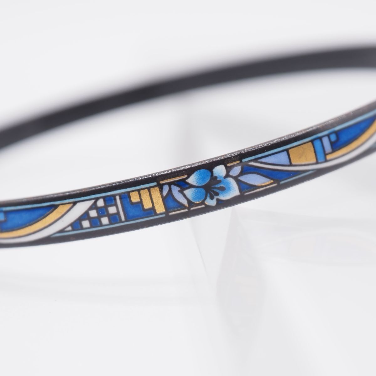 Michaela Frey Team Flower Enamel Gold Bangle 19.5cm Used