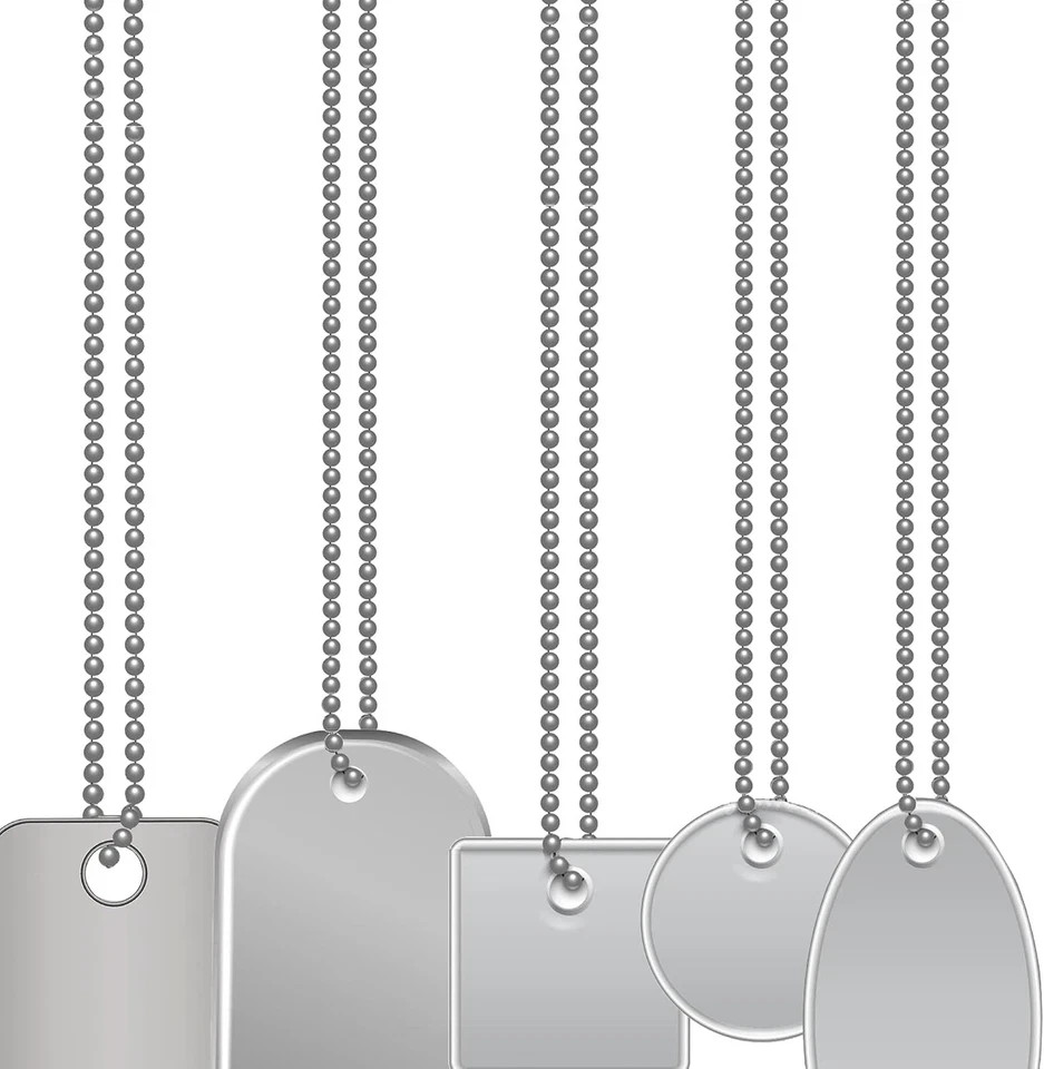50-Pack Dog Tag Chain Ball Chain Necklace Bulk, Beaded Necklace Chains for Jewel