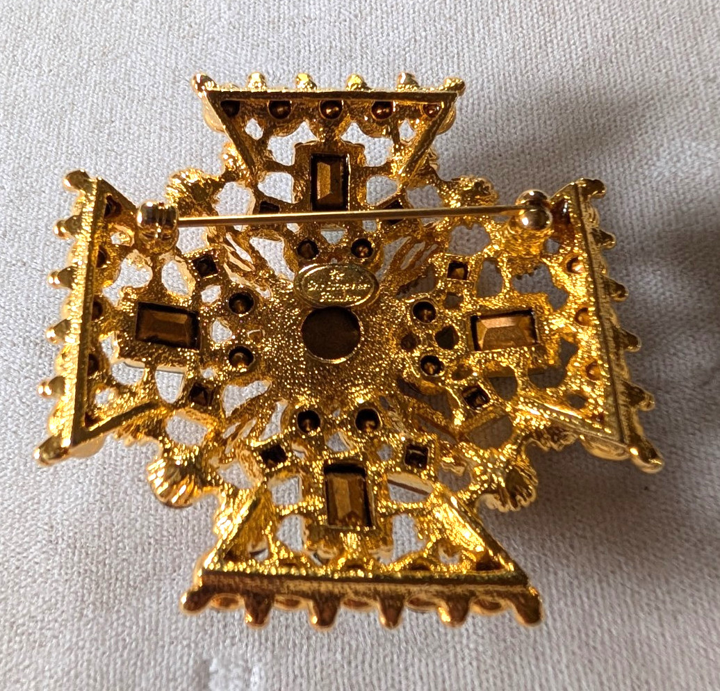 Christopher Radko signed Maltese brooch retired