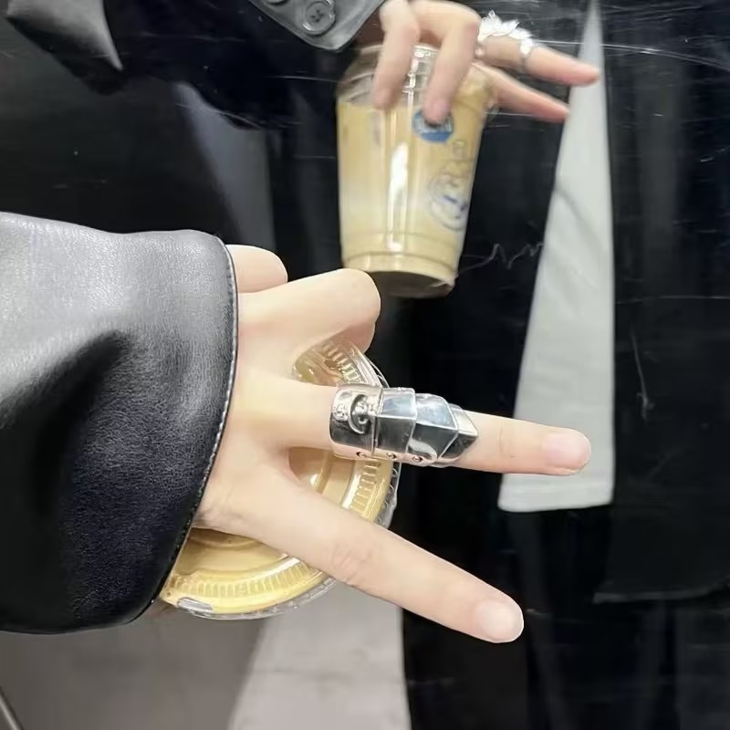 Mechanical Joint Statement Ring for Trendy Everyday Styling and Unique Gift