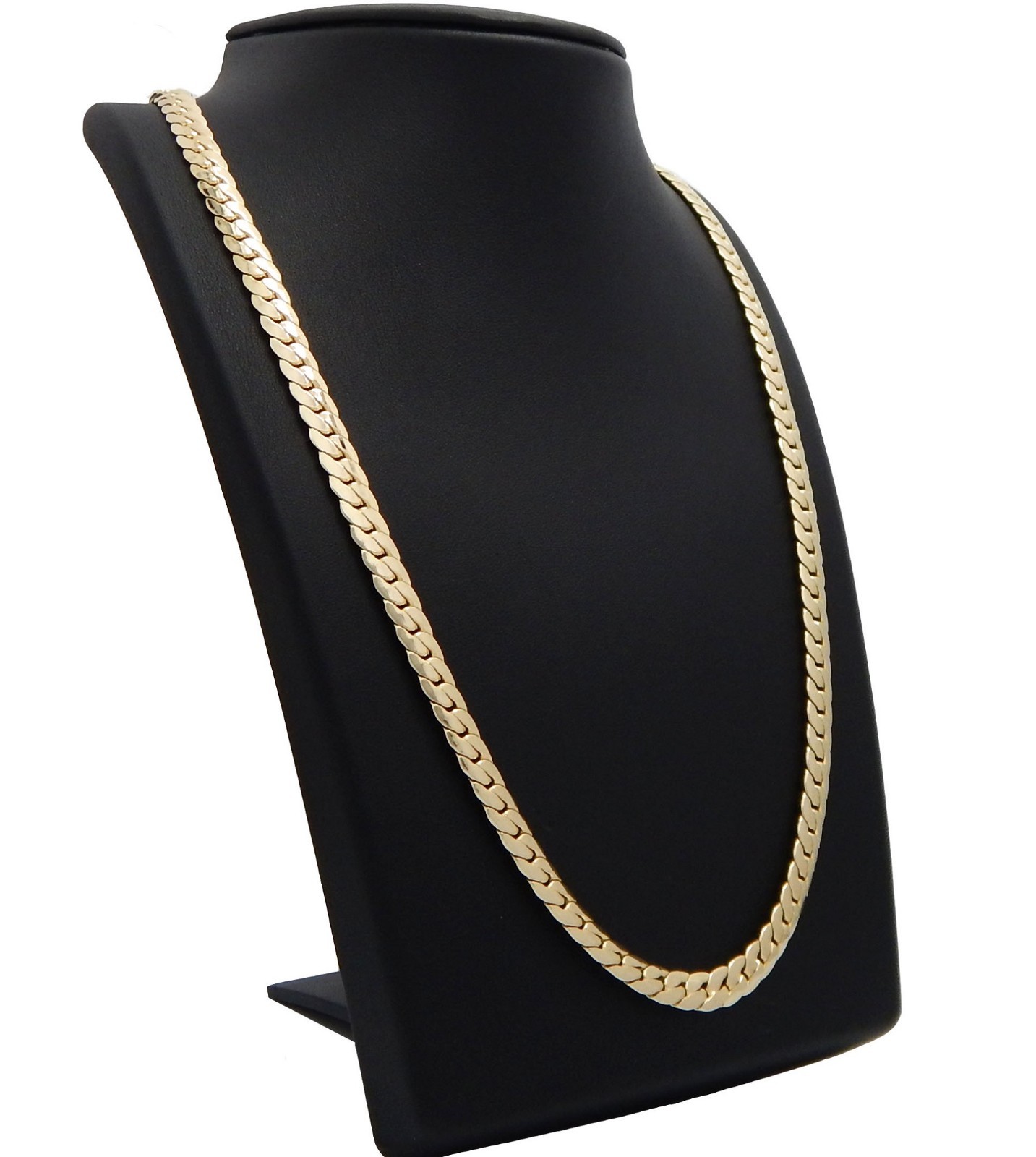 14K Miami Cuban link Chain & Bracelet Set 8mm Gold Plated 8″ 20″ 22″ 24″ 30″