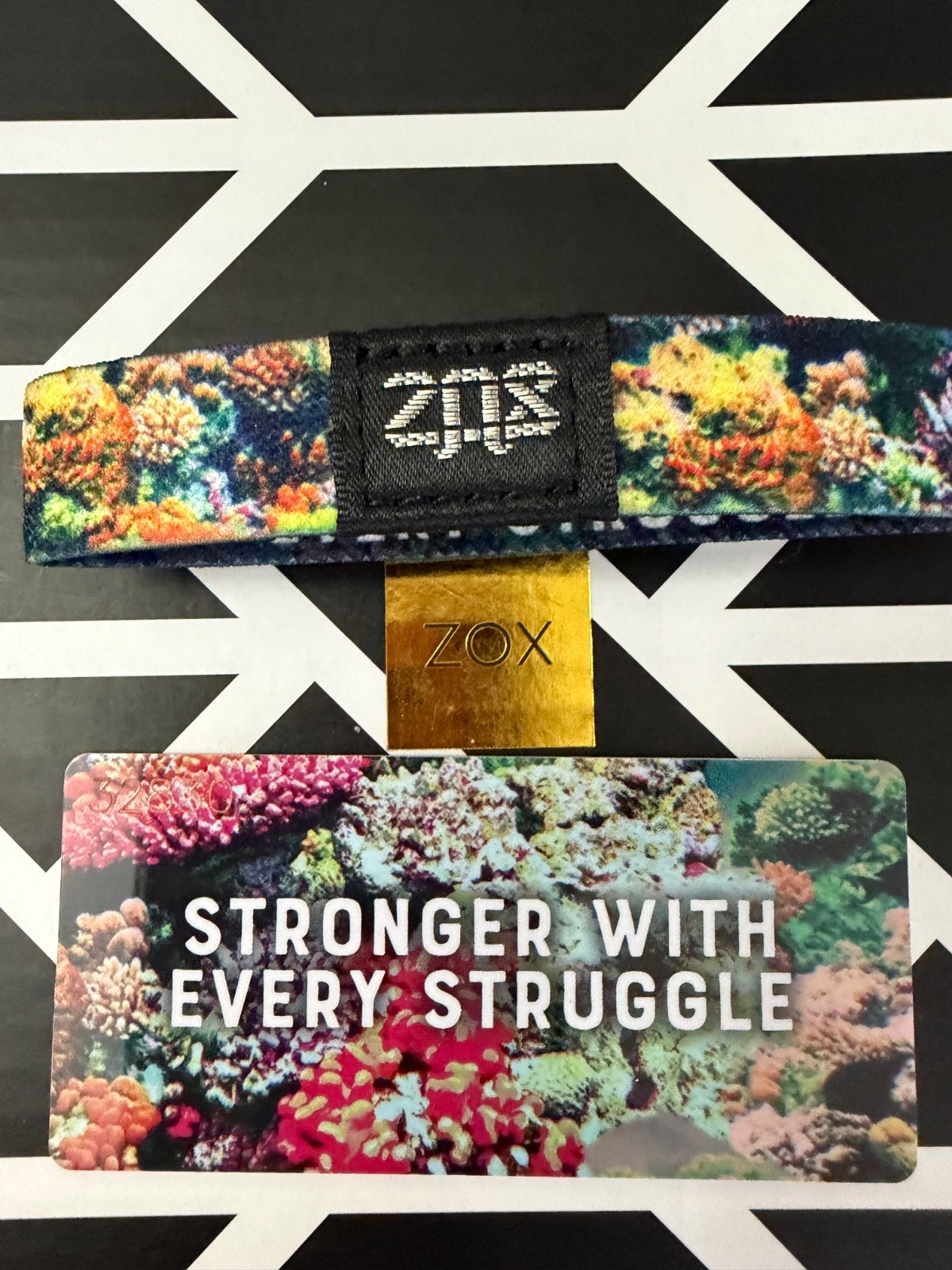 ZOX “STRONGER WITH EVERY STRUGGLE #32830” MEDIUM NIP NEW UNREDEEMED