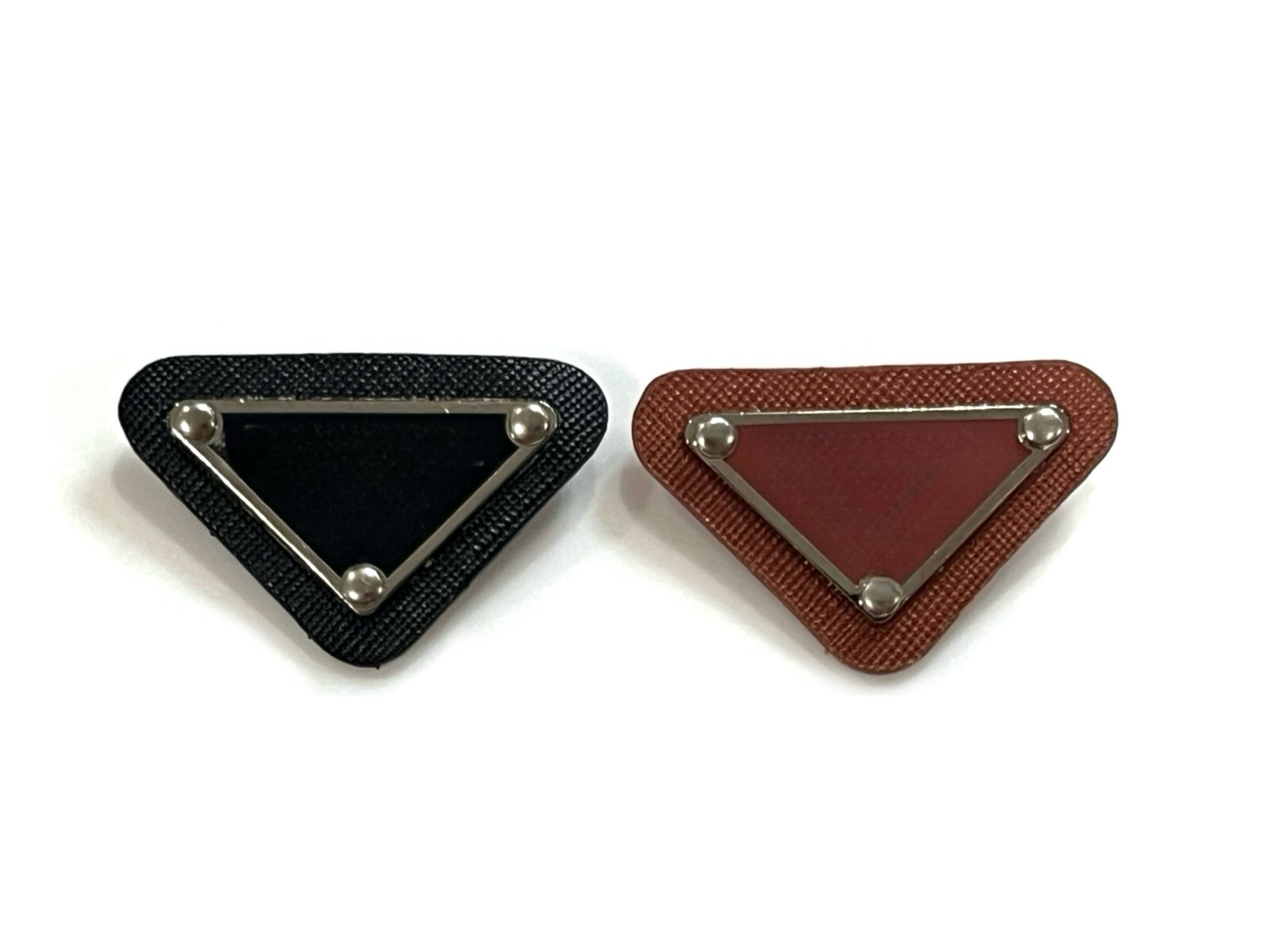 Designer Pins Brooch Metal Leather Triangle Jewelry Triangle Purse Silver Gold