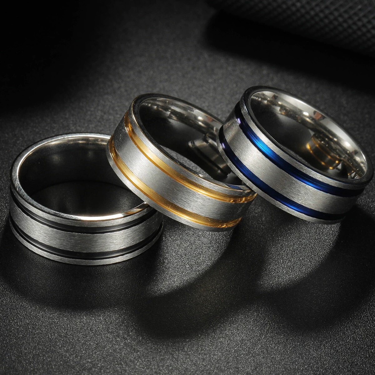 Stainless steel Concise Colour Composition Stainless steel Ring