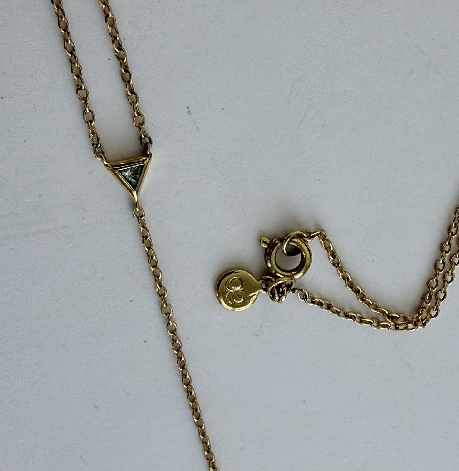 Gorjana Necklaces 18K Gold Plated Joplin Wrap Fringe Gem Charm Lot of 2