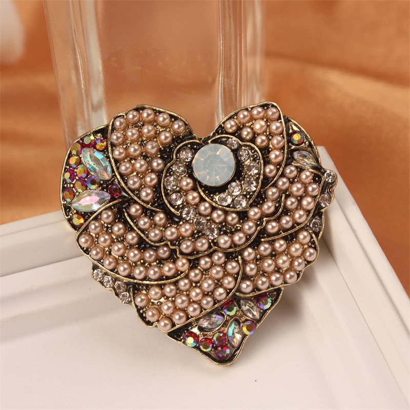 Vintage Animal Brooches Party Banquet Jewelry Baroque Corsage Shiny Pin Badges