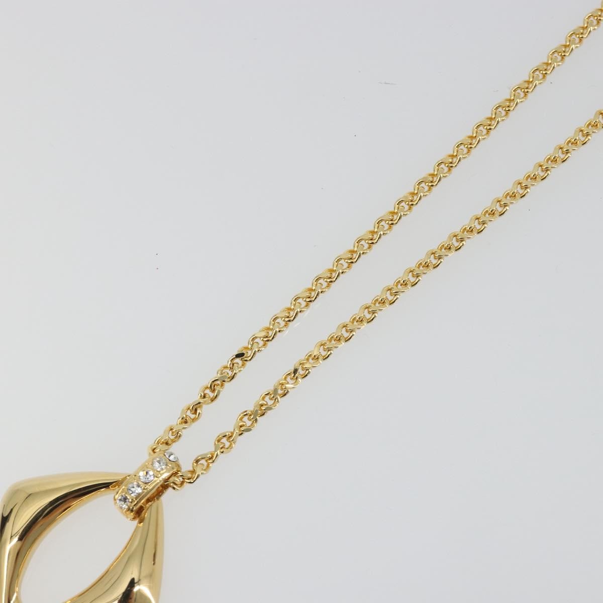 SAINT LAURENT Necklace Metal Gold Tone Auth bs35794