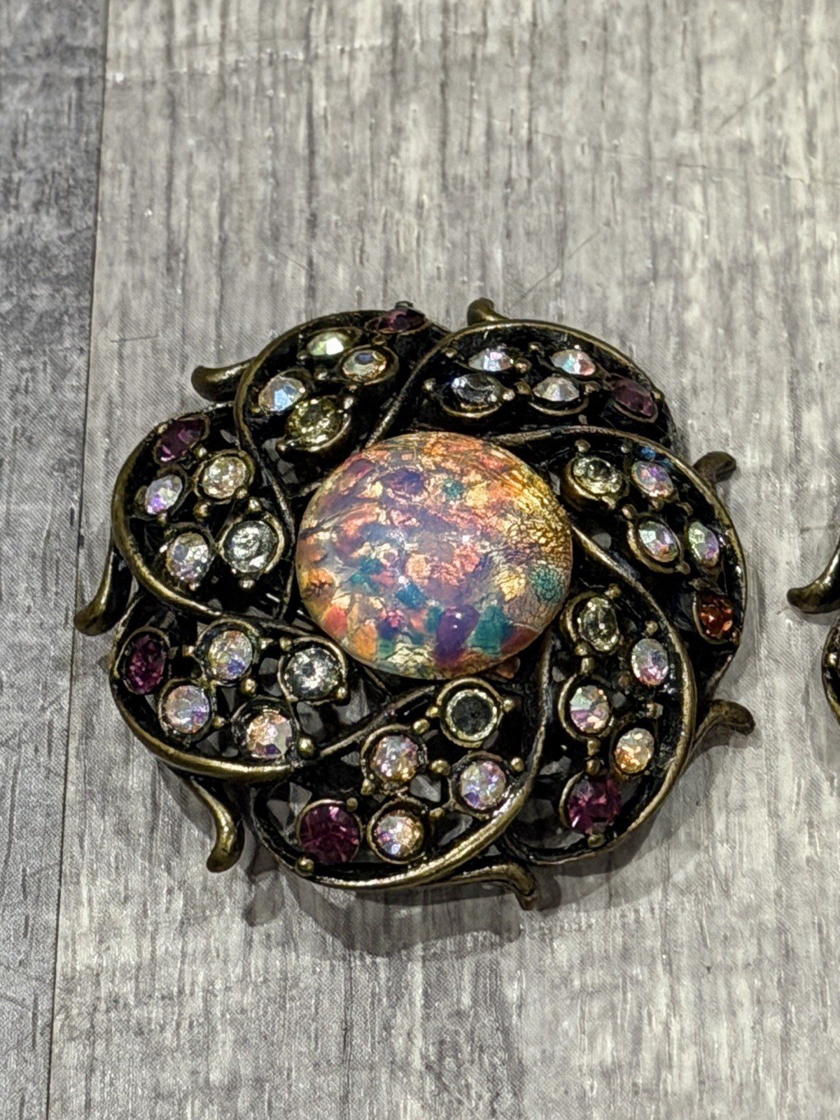 Set Of 3 Unique JAY STRONGWATER BEJEWELED Opal Broaches/Pins-EXCELLENT