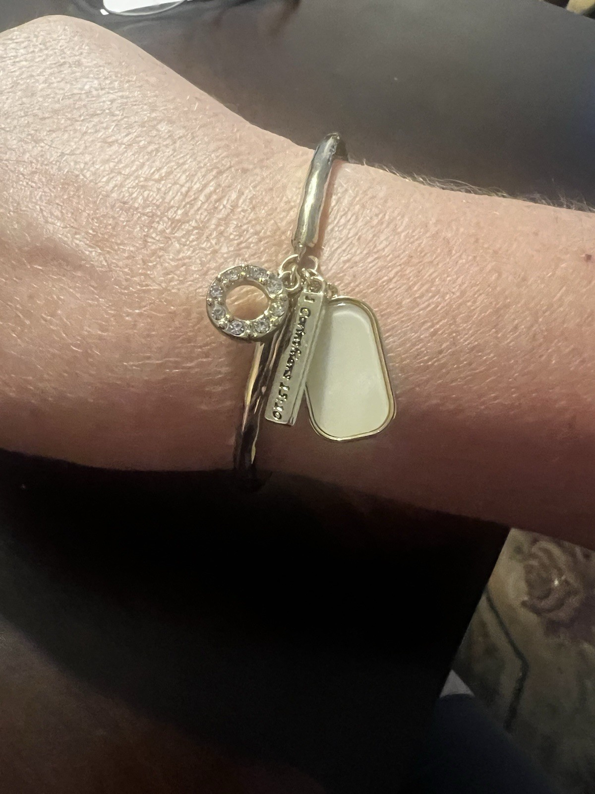 Premier Designs “More Grace” Bracelet Gold Tone Crystal Christian Faith Based