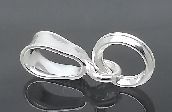 925 Sterling Silver Small Bail Split Ring Charm Pendant Clasp Connector Finding