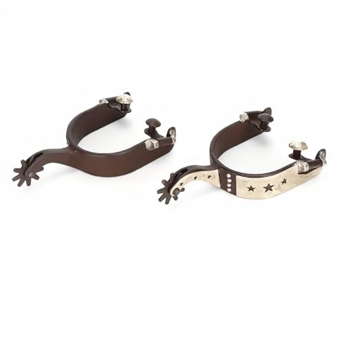Horse Spurs for Cowboy Boots Rotating Stainless Steel Equestrian Spurs Western