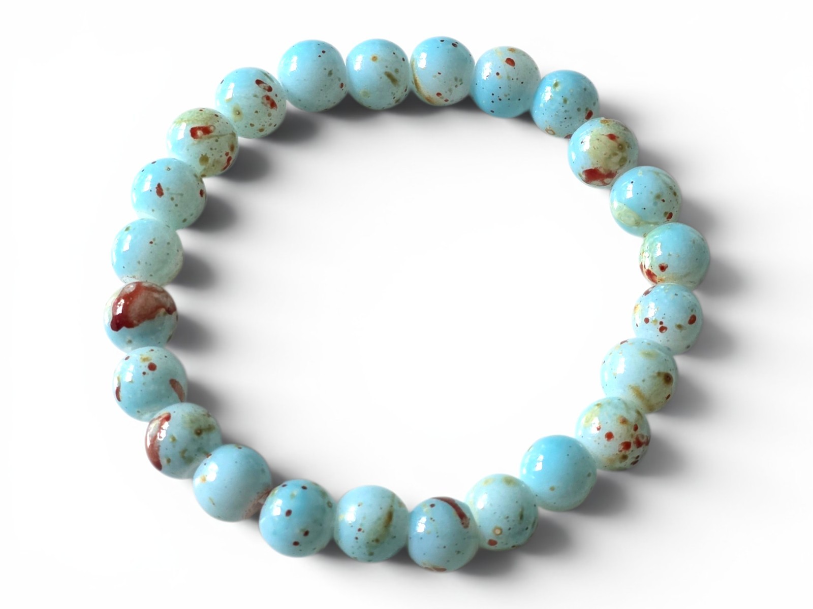 6PCS Natural Stone Bead Bracelet Set Love Luck Anxiety Stress Relief Gift 8mm