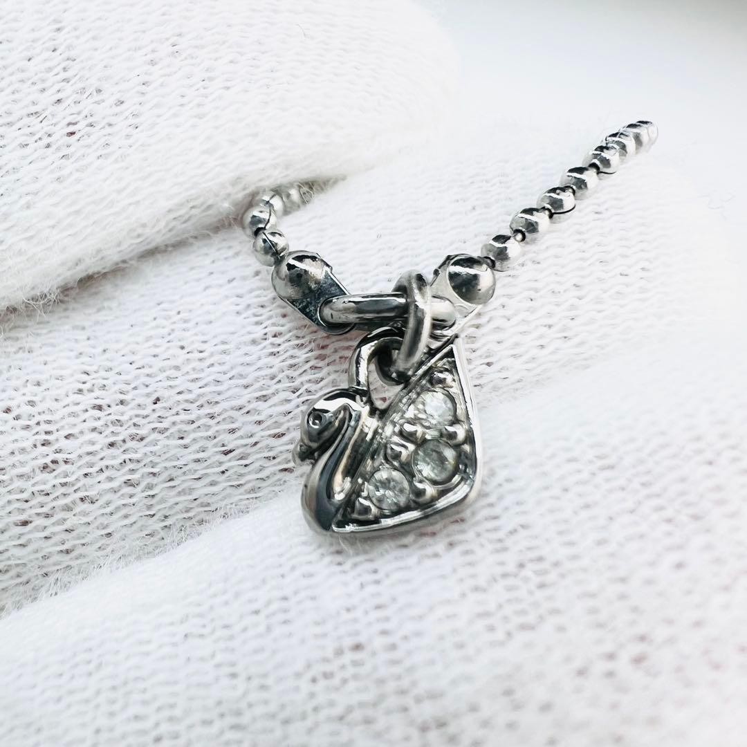 Swarovski Eliot Squirrel Robot Necklace Silver Crystal 90cm No Box Used Japan