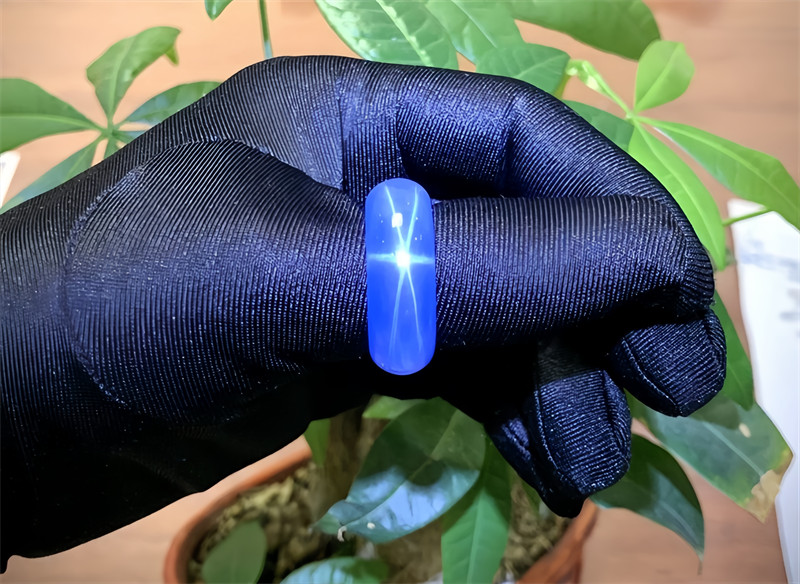 Top Lab Created Light Blue Star Sapphire Ring.You can make pendant necklaces