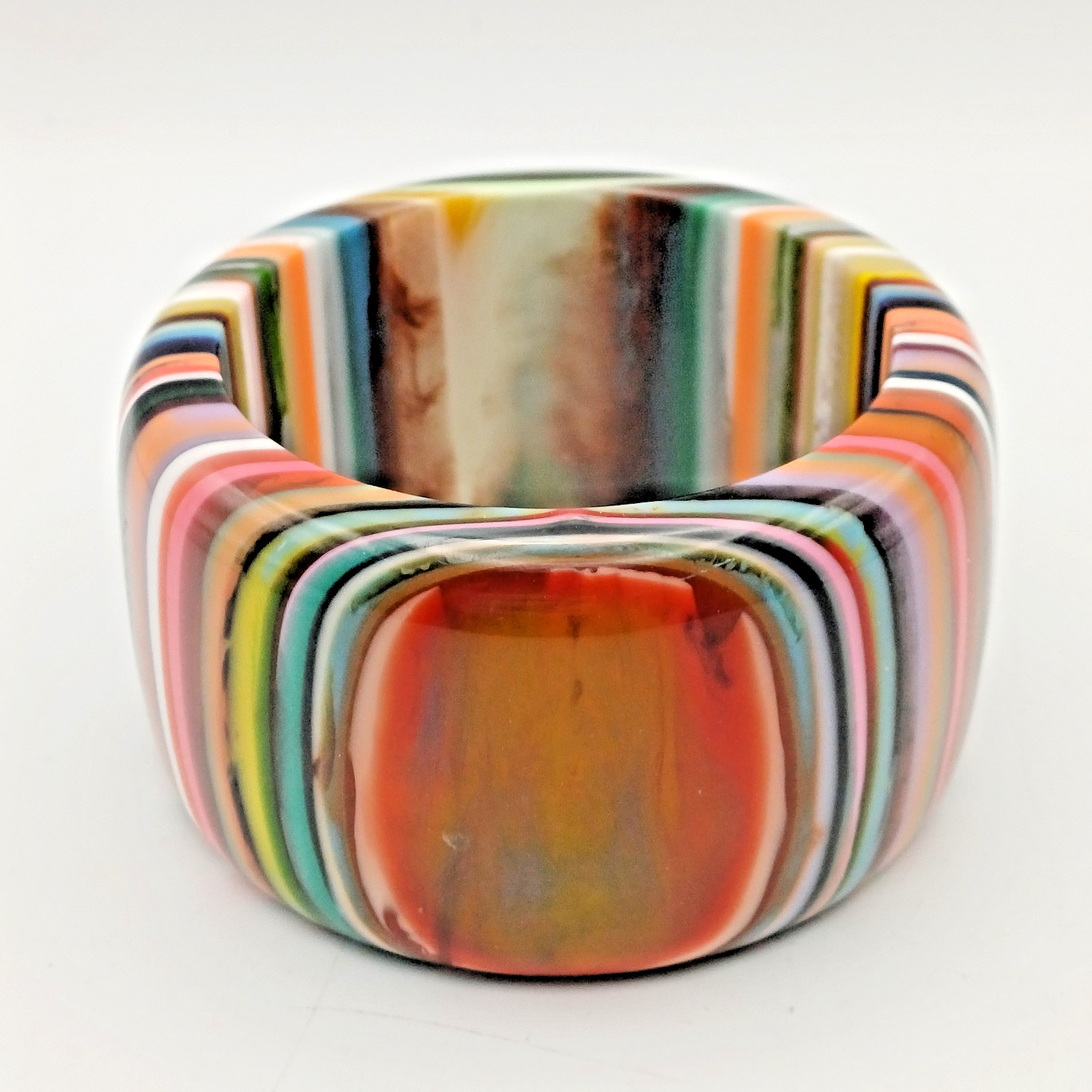 SoBral Jackie Brazil Wide Multi Coloured Bracelet Bangle pop art