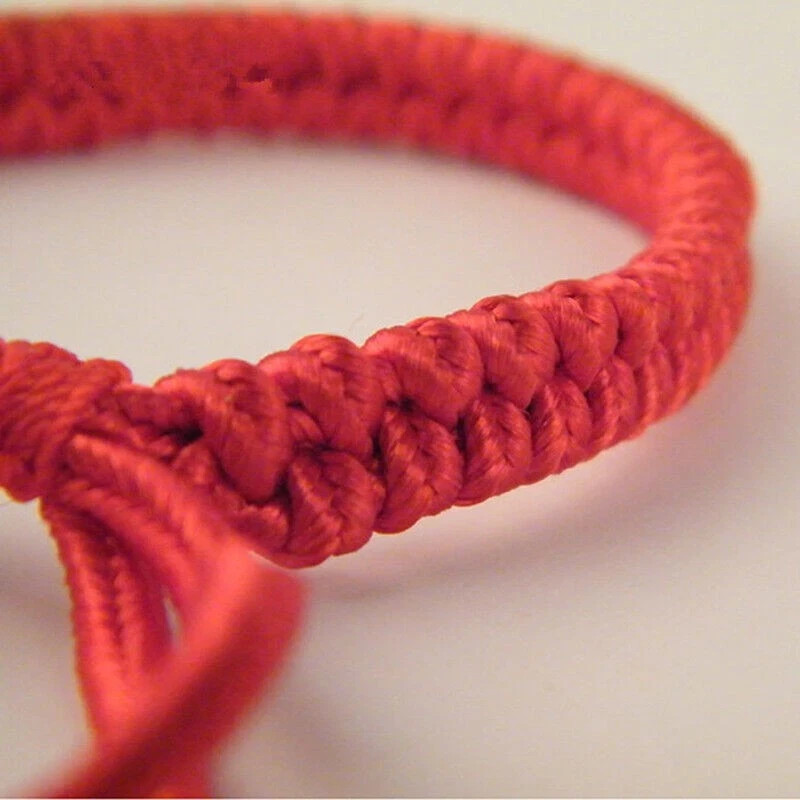 4PCS Black Tibetan Lucky String Bracelet Woven Braided Adjustable Men Women Gift