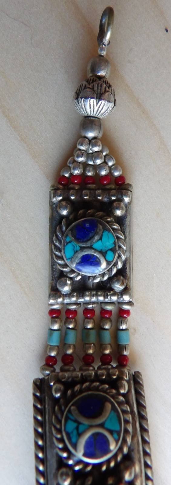 Bracelet Natural Lapis Lazuli Coral Gemstone Handmade Beaded Tibetan Jewelry