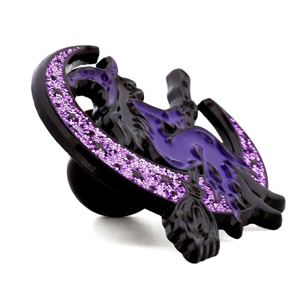 PinMart’s Purple Witch Pin – Glitter Halloween Enamel Pin for Costumes