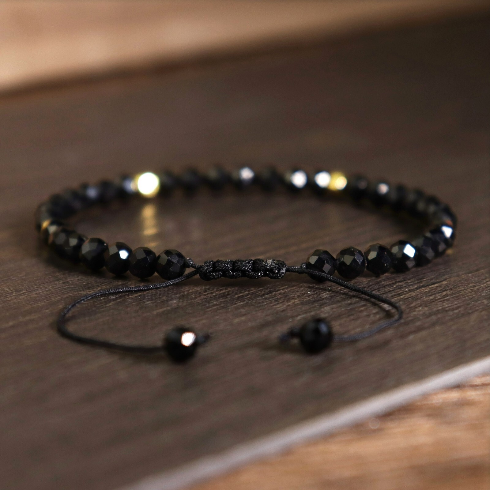 Natural Black Tourmaline Bracelet Protection Crystal Healing Bracelet