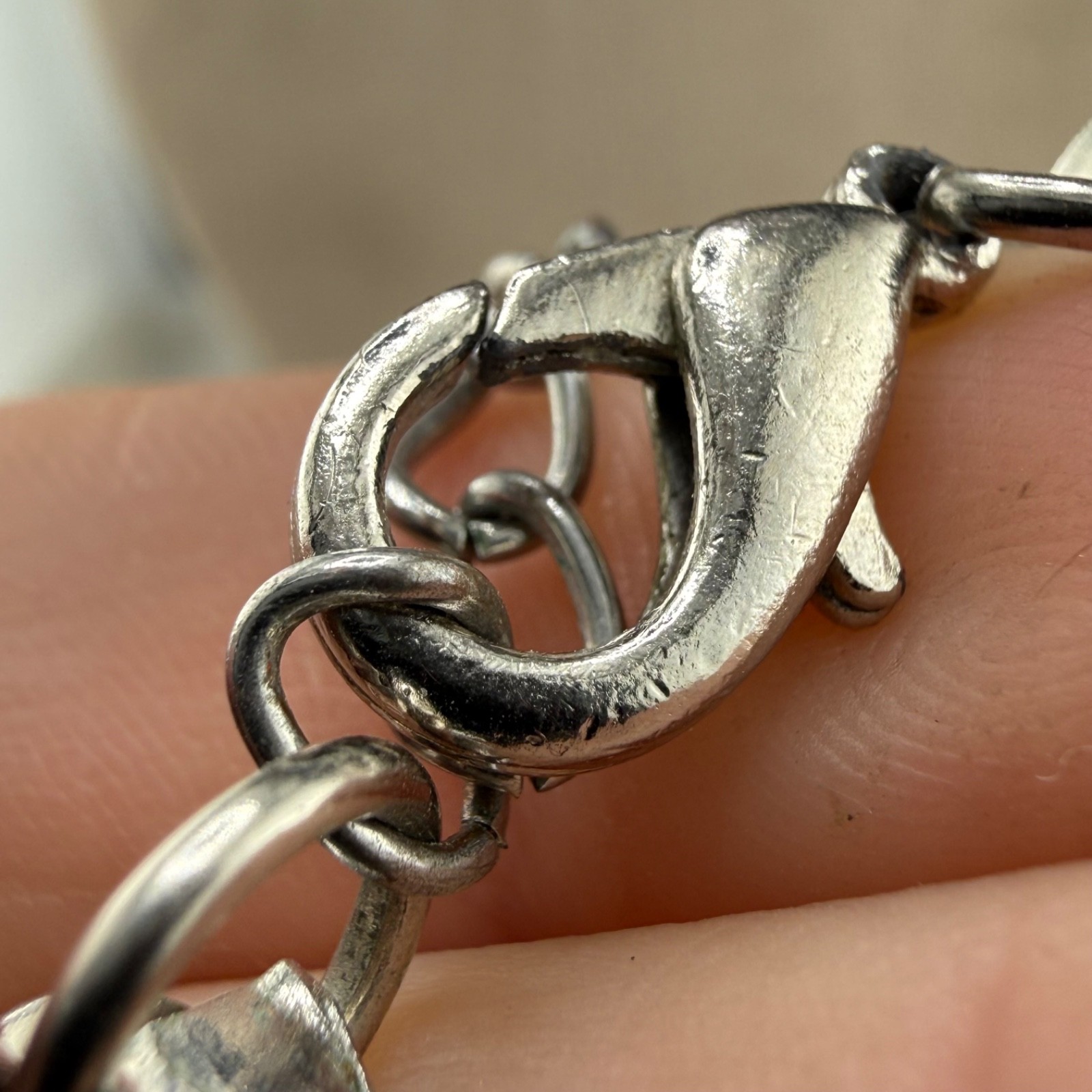 Western Necklace Tube Chunky Silver Tone Y2K 22”