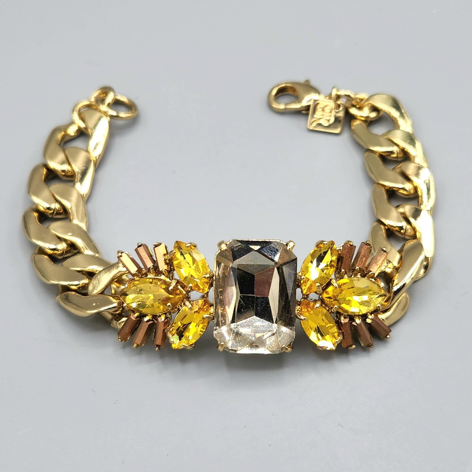 Featured Contemporary: Banana Republic Golden Smoke Crystal Chain Bracelet 7″