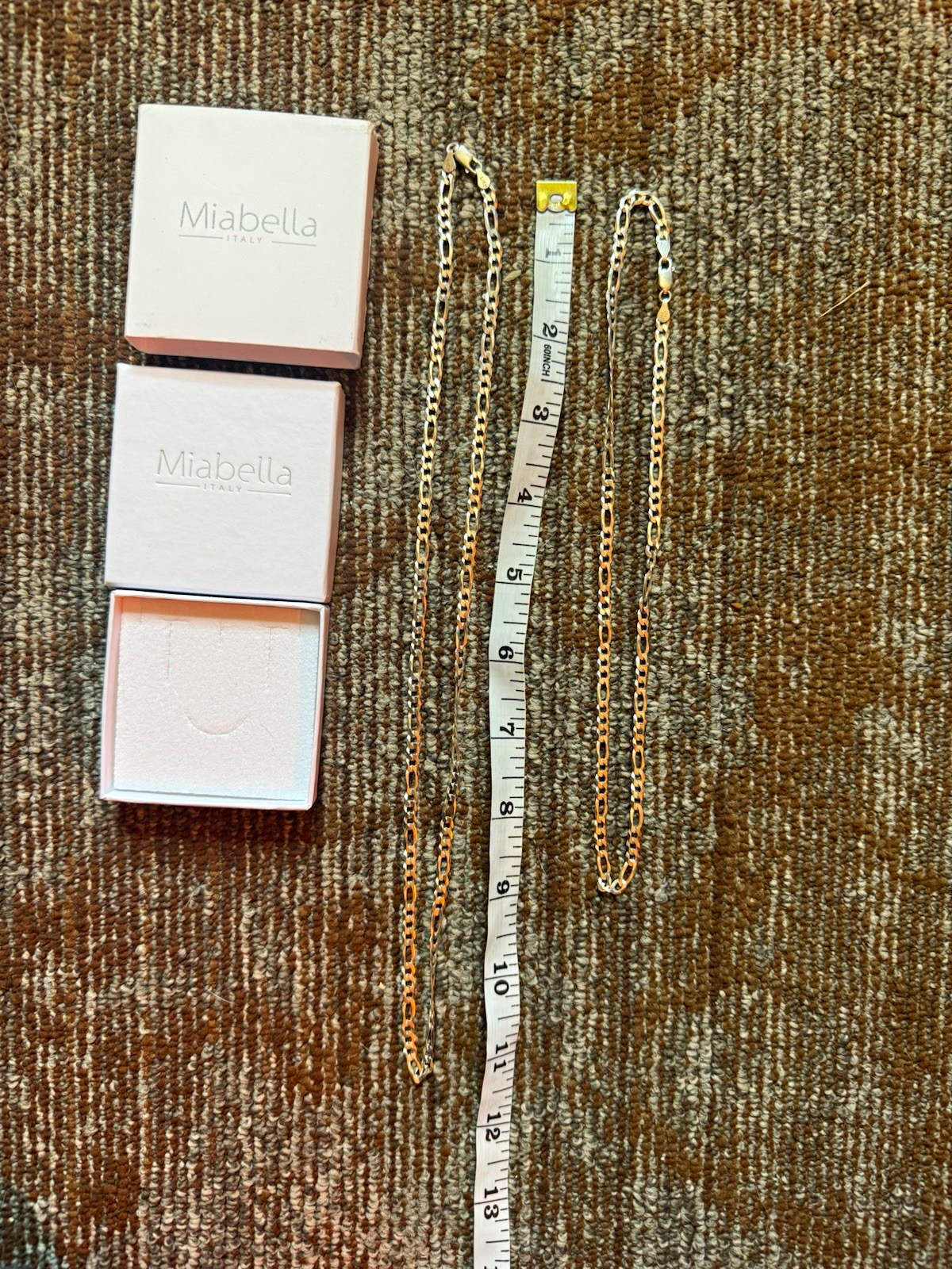 Miabella 925 Sterling Silver Figaro Necklaces – 18” 24” – 5mm – READ DESCRIPTION