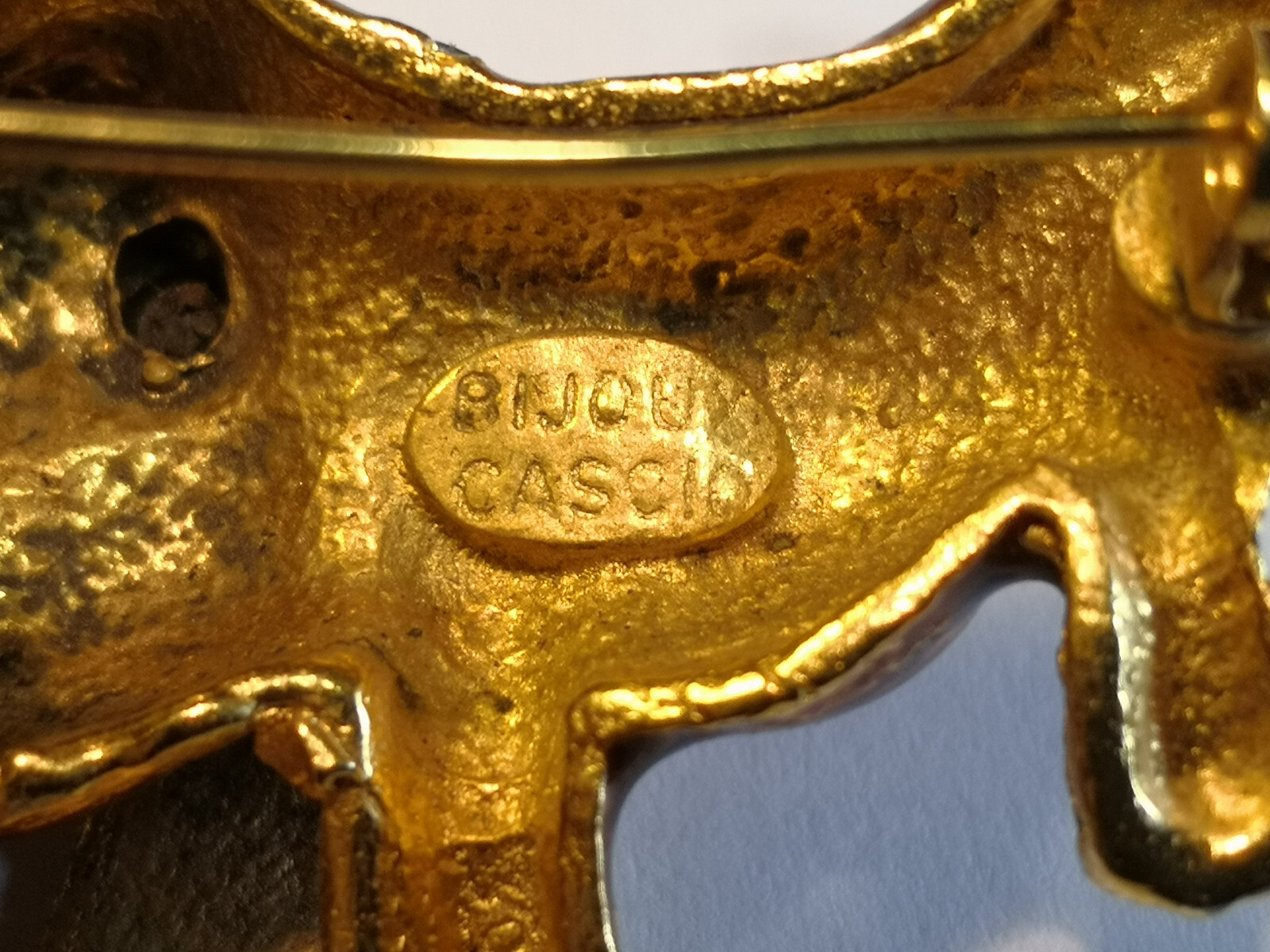 Bijoux Cascio Firenze cane Bassotto Bassethound bigiotteria vintage firmata 70s