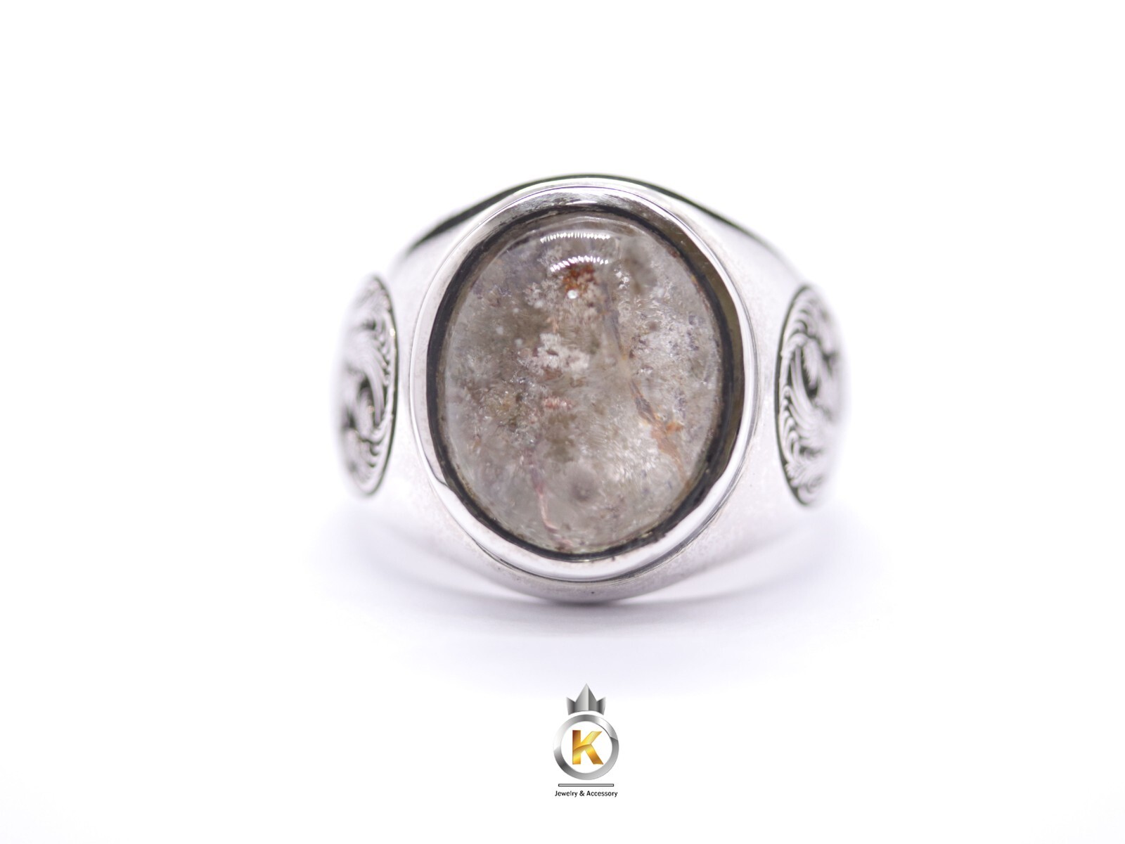 Quartz Statment Men Ring Rutileted Quartz Ring Silver Ring Rutileted Quartz ring