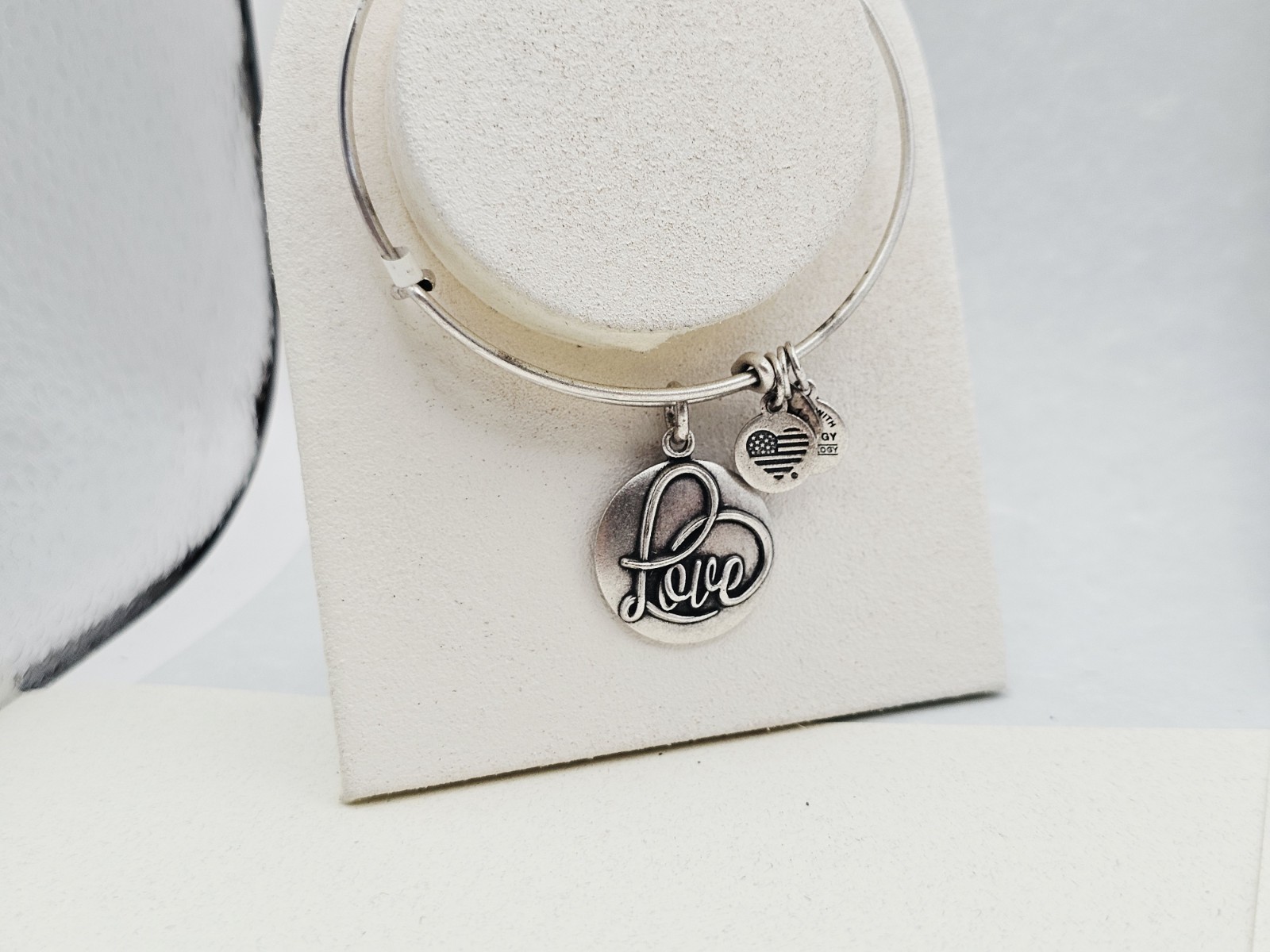 Alex & Ani “Love” & Affection Joy Bracelet Silver Bangle New P-tag