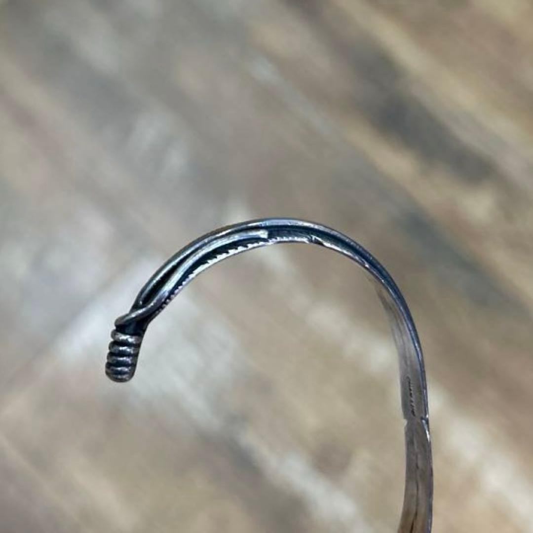 CHAN LUU Silver Feather Bangle Bracelet Used Readable Size Not specified