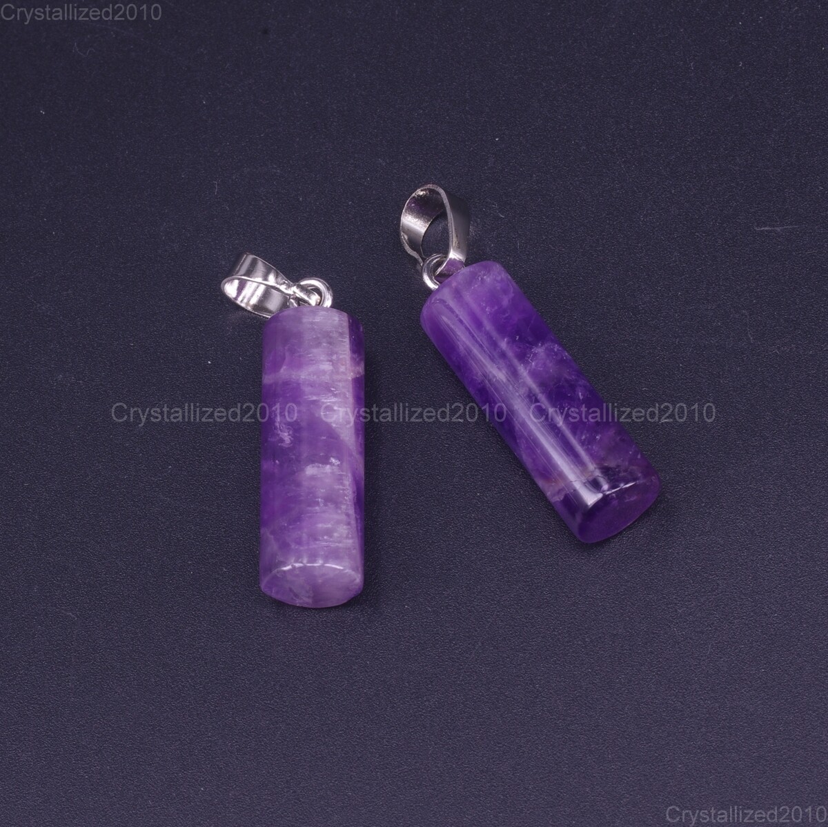 Natural Gemstones Cylinder Mixed Stone Reiki Chakra Healing Beads Pendant 8x23mm